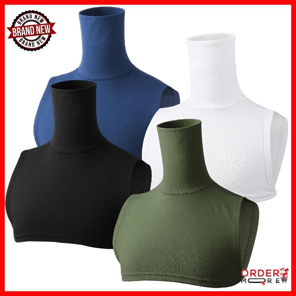 4-Pack Detachable Fake Turtleneck Collars, Cotton Blend, One Size